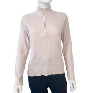 Polo Jeans Company Ralph Lauren 67 Pink Zip Long Sleeve Sweater Women's Size XL